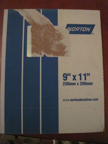 1 PK (50 PCS.) NEW NORTON WATERPROOF 280 B GRIT 9&#034; x 11&#034; (230mm x 280mm) SHEETS