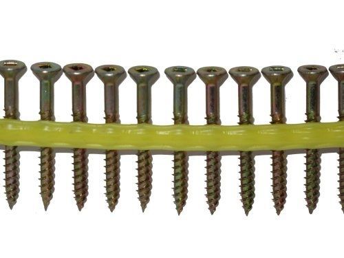 Quik Drive WSNTL134S Wood Screws 1 3/4-Inch Course Twin Threads, Yellow Zinc