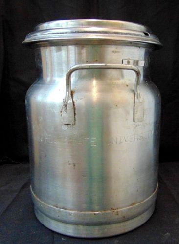 Vintage Stainless Steel John Wood Co Milk Can-Ohio State University- 2