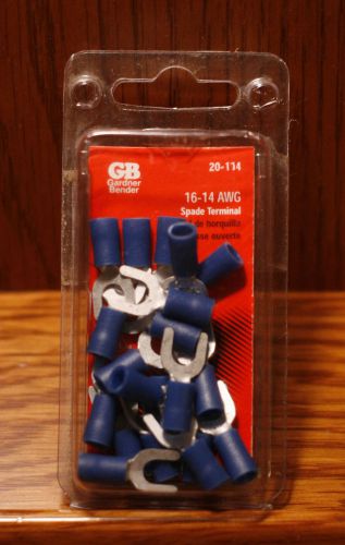 Gardner Bender GB Electrical 16-14 AWG Spade Terminal 20-114, 20 count