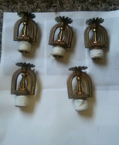 Central fire sprinkler head a 1993 new old stock (lot of five) brass 74c 165° f for sale