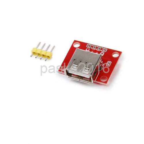 Diy usb 2.0 type a female breakout board 5v power 2.54mm header for sale