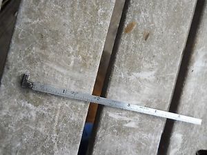 USED 6&#034; STARRETT NO. 330 HOOK RULE TEMPERED  3/16&#034; WIDE