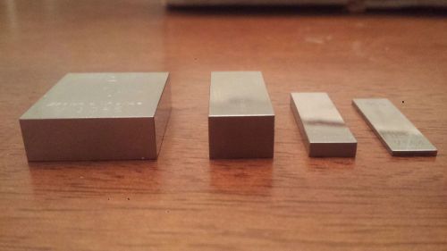 4 Gauge Blocks 1&#034; 0.500&#034; 0.125&#034; 0.050&#034;