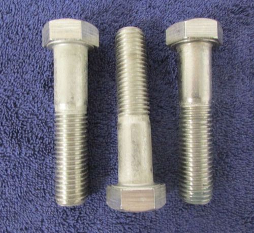 Machine Hex Bolt Hex Cap Screw 3/4-10 x 3-1/2&#034; Stainless Steel 18-8 Qty 3 J61