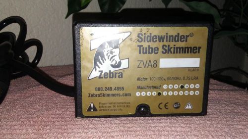 Zebra sidewinder tramp oil o-ring tube skimmer, mod # zva8, 120v, used for sale