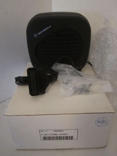 Motorola mobile radio 8 ohm external speaker with bracket hsn4024a new in box for sale