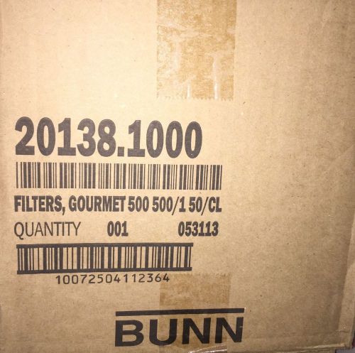 BUNN FILTERS CASE OF 20138.1000 PAPER FLUTED COFFEE TEA FILTERS, CURTIS GEM