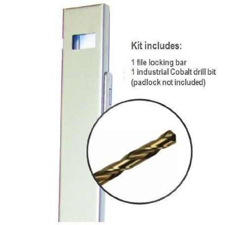 Computer Security Products Locking Bar WITH Drill Bit (for 2-Drawer File