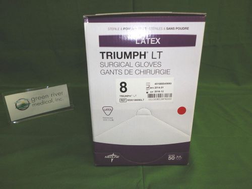 Medline Latex Triumph LT Surgical Gloves - Size 8.0 [MDS108080LT] Box of 50