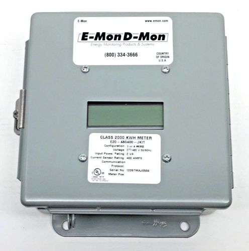 E-MON D-MON E20-480400-JKIT Class 2000 KWH 400 Amps 277/480V Meter