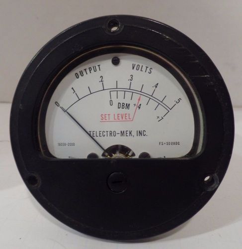 Telectro-mek Inc. Output Voltage 3.5&#034; dia Panel Meter TESTED HAM RADIO