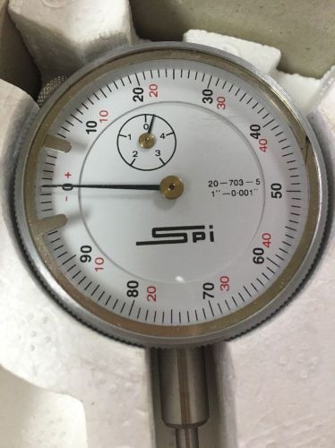 20-703-5 SPI Dial Indicator 1&#034; Range - 0.001&#034; Grad