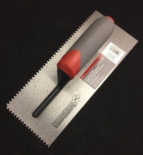 NEW! Professional V Notched Trowel 1/4&#034; X 3/16&#034; Soft Grip