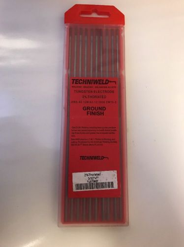 Tungsten Electrode, 3/32&#034;x7&#034;  Techniweld, 2% Thoriated, 10 pieces