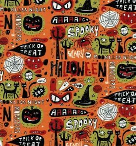 Hydrographic water transfer film WATER 0.5x4m print  HALLOWEEN CARTOON US dip