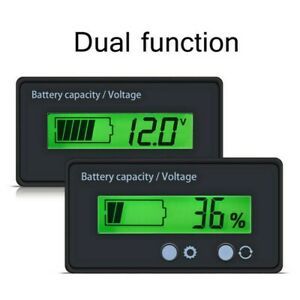 12V-84V LCD Power Voltage Meter Battery Capacity Monitor Meter Voltmeter Ammeter