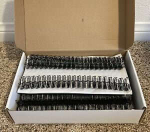 3/4&#034; Black Wire Double Loop Binding Coils 2:1 Pitch 46/Box