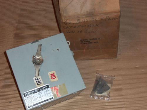 New general electric ge fvk fvk326r 60 amp 600v fusible bus plug for sale