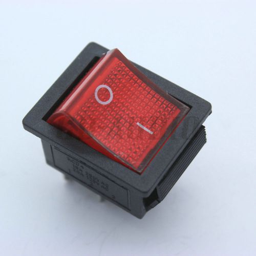 50PCS Red Light KCD4 ON OFF Rocker Switch 250V 15A /125V 20A 31x25.5mm CQC RoHs