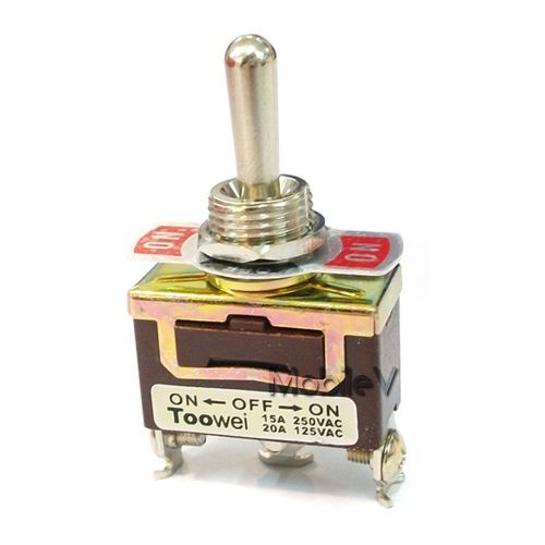 5 ON-OFF-ON SPDT Toggle Switch Latching 15A 250V 20A 125V AC Heavy Duty T701CW