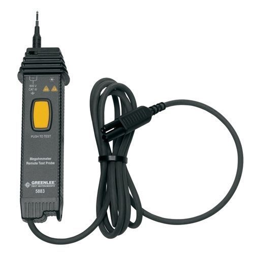 Greenlee megohmmeter, 500v dig/ana backlite (5880) and probe remote(5883) for sale