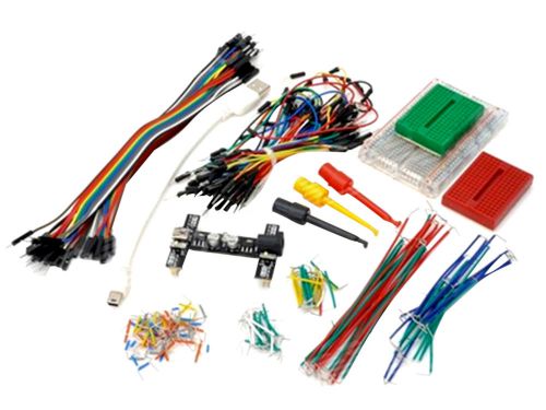 400 holes solderless pcb transparent breadboard 65pcs jumper cable wires arduino for sale