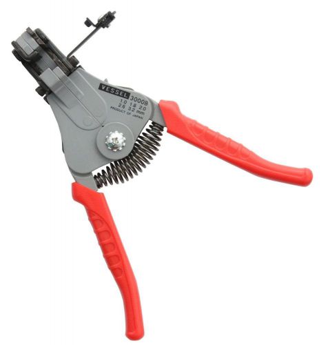 VESSEL 3000B Vinyl Coating Wire Stripper Pro Tool Solid Wire 1.0/1.6/2.0/2.6/3.2