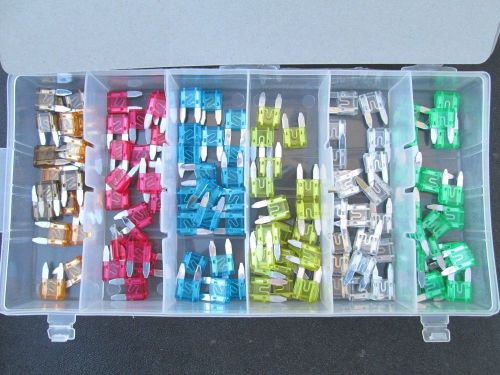 120-Piece  MINI Fuse Assortment With Case Car Truck Boat RV