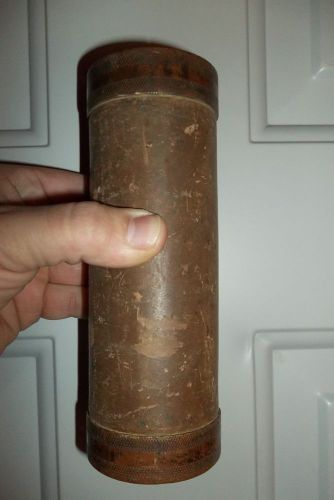 Huge rare antique vtg wwii u.s. military solid brass fuse holder 7-3/8&#034; x 2-5/8&#034; for sale