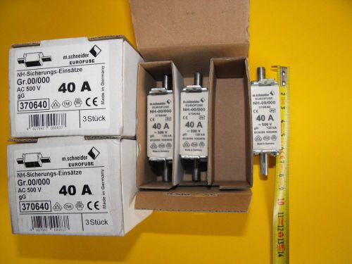 M.SCHNEIDER FUSE 40A.GR.00/000 500V.NEW