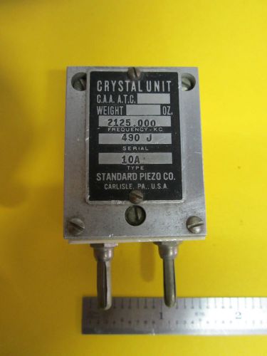 STANDARD PIEZO CARLISLE 1940&#039;s QUARTZ CRYSTAL FREQUENCY 490 KC SUPER RARE