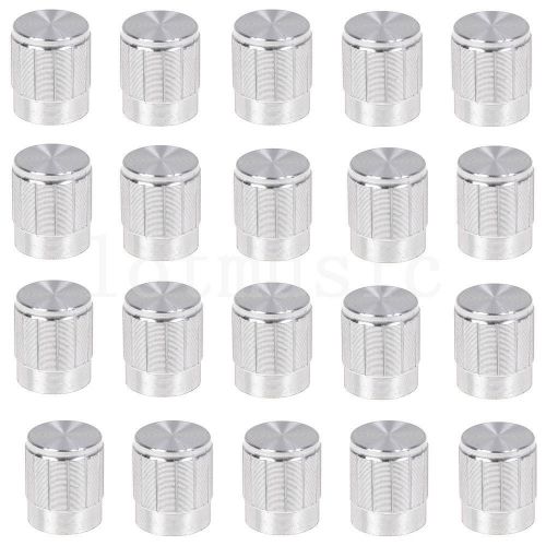 20pcs 15x17mm Silver Knob  Mini Aluminum Alloy Potentiometer Knobs Cap