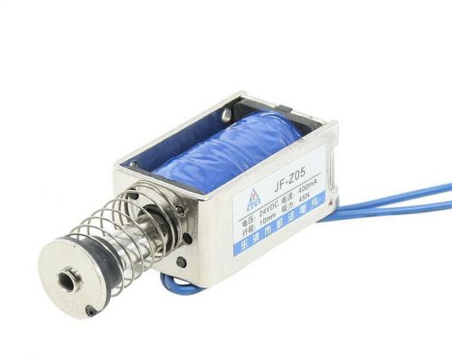 Dc 24v 400ma push type open frame solenoid electromagnet 10mm 45n 9.9lb z05 for sale