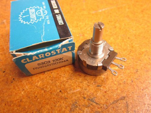 Clarostat RV4NAYSD104A 53C3 Potentiometer 100K NEW