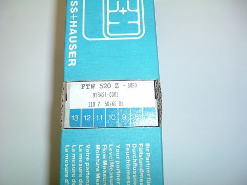 ENDRESS HAUSER FTW 520 Z A0BA 110VAC 50/60HZ PART 918421 0001 NEW BOXED