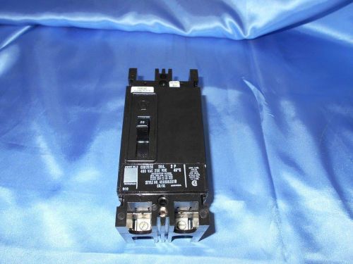 Westinghouse (ehb2020) circuit breaker 20 amp, 2 pole, 480 vac, new surplus for sale