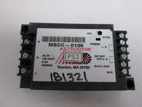 New astrodyne mscc-0105 ultraminature 100-240v-ac 24v-dc power supply d379867 for sale