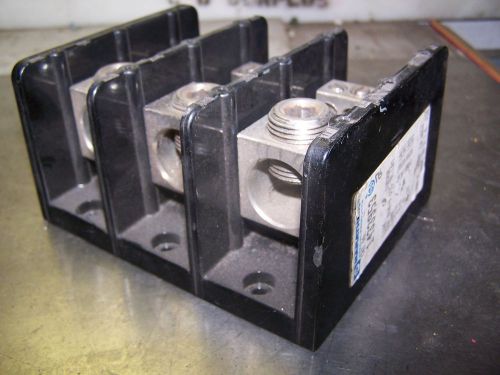 Marathon 1433953 3 pole power distribution block 500 mcm 600 volts for sale