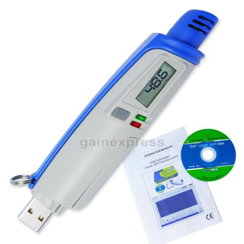 Digital pentype temperature &amp; rh humidity usb datalogger lcd display taiwan made for sale