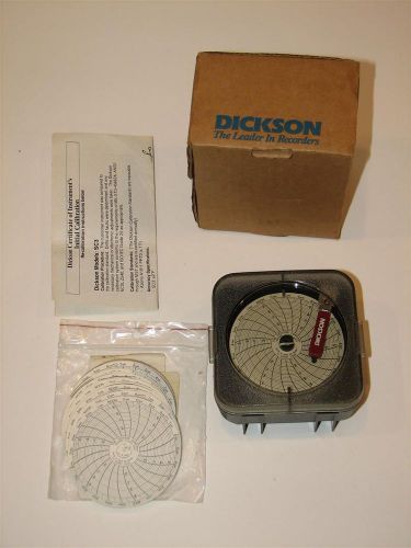 Dickson 3&#034; Temperature Chart Recorder w/ Extra 60 Pcs Charts NIB