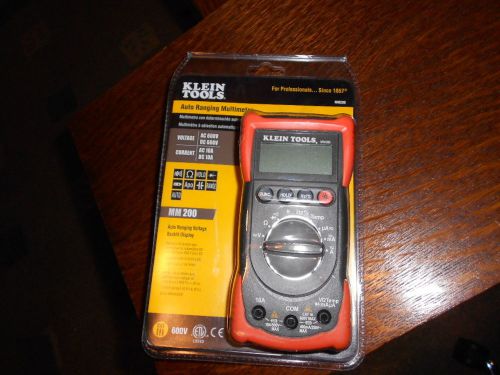 Klein Tools MM200 Auto Ranging Digital Multimeter /Tester with Backlit Display