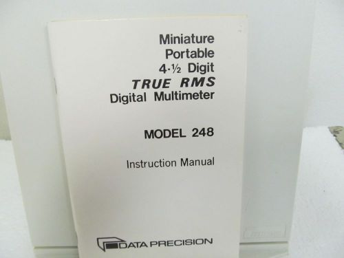 Data precision 248 true rms digital multimeter instruction manual for sale