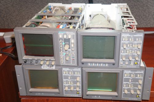 Lot of 4 Texktronix Equipment 1730, 1740 1710 J Waveform Monitors AS-IS Turns ON