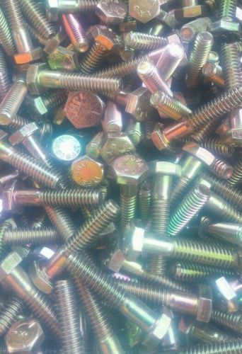 1/4-20 X 1-1/4 hex bolt A307A (500pcs) gold