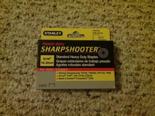 STANLEY 9/16&#034; 14.2mm Sharpshooter heavy duty staples 1000 pk TRA709