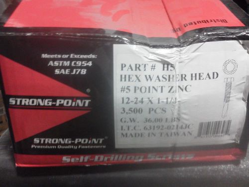 STRONG POINT 12-24 X 1 1/4&#034; TEK SCREW W/ #5 DRILL POINT