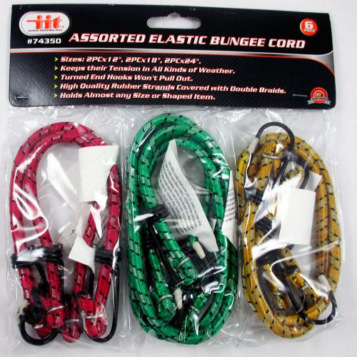 6 Bungee Bungie Cord Tie Down Tarp Shock Straps Assortment Set 12&#034; 18&#034; 24&#034; New