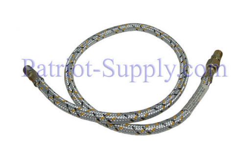 S220-36 Flexible oil line, braided steel outside covering, 1/4&#034;-NPT (MxM), 36&#034;