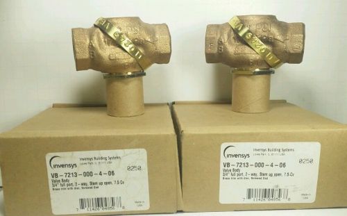 New Invensys Barber Coleman 3/4&#034; Full Port 2 Way Valve Body VB-7213-000-4-06